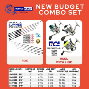 NEW BUDGET COMBO SET TICA STREAMSTAR LT and GC SUMMER Spin Beginners Value For Money Rod and Reel
