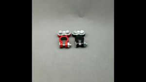 Bộ Đầu Nối Dây Bình Acquy Cho Xe Hơi Hợp Kim 2 Cực Âm Dương Đỏ Đen Lỗ Trong 17_18mm Kết Nối An Toàn Dẫn Điện