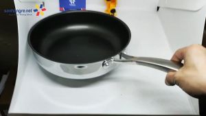 Chảo Inox 304 thân đúc đáy liền 5 lớp lòng phủ chống dính Whitford Orkin Thái Lan size 24/26/28cm dùng trên mọi bếp - Bảo hành 12 tháng