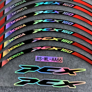 Motorcycle HONDA PCX160 Reflective Wheel Sticker PCX 160 14 Inch Hub Laser Decal Rim Accessories New Style