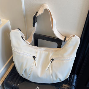 Large Capacity Dumpling Shape Nylon Womens Bag 2025 New Style Casual Versatile Commuter Single Shoulder Slant Cross Bag