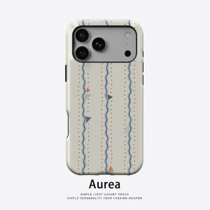Potdemiel | Aurea Case Matte Bumper For Magsafe Case For iPhone 18 17 16 15 14 Plus 13 Pro Max Shockproof Hard PC Minimalist Wavy Line Cover