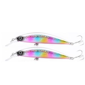 2 Chiếc MINNOW Mồi Câu Cá Bộ 33G/38G Đánh Chìm Mồi Dài Đúc Mồi Câu Đại Dương Sông Hồ Bãi Biển Câu Cá