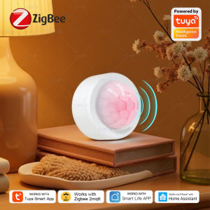 New Tuya Zigbee PIR Motion Sensor Infrared Human Body Move + Bright Lux Light Detector Burglar Alarm Sensor work with Smart Life