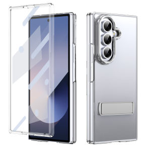 szhaiyu | Luxury Transparent Case With HD Tempered Film For Samsung Galaxy Z Fold 8 Ultra Z Fold 8 7 6 5 4 3 Holder Shockproof Back Cover