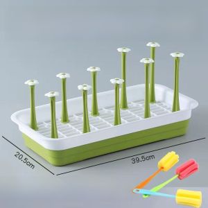 Creative Drain Plate Home Use Cup Holder Rack Nordic Inverted Tea Cup Stand Drying Cup Rack with Tray Plastic Material