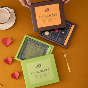 High-End Japanese Style Handmade Truffle Chocolate Packaging Box Valentines Day Gift Empty Box for Baking DIY Kitchen Tools