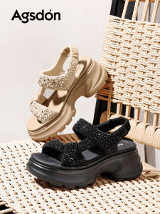 Agsdon | Stylish Summer Lady Sandals Non-Tiring Chunky Heel