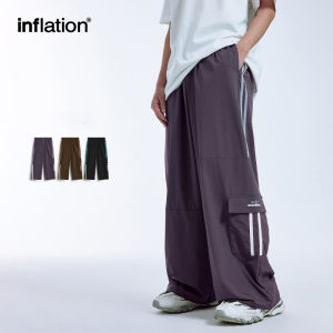 INFLATION brand mens youth cut patchwork wide leg pants 2024 spring/summer trendy brand new product retro contrasting color patchwork casual wide leg pants