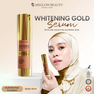 MS Glow Serum Whitening Gold Mencerahkan Wajah Kusam Meratakan warna kulit Glowing Original BPOM