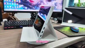 10.5-inch HDMI IPS panel FHD1920 * 1280p small portable monitor white black monitor suitable for PS5 PS4 Nintendo game console portable monitor mobile phone external portable monit