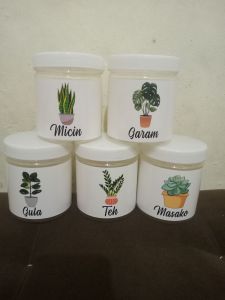 toples bumbu/kue motif cantikukuran 500ml/600ml(harga buat 5pcs)