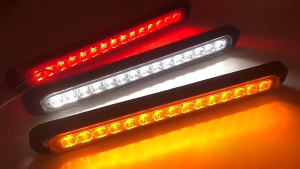 HOL Littlegroot 25CM 15 LED Red Sealed Trailer Truck RV Stop Tail Rear Brake Turn Light Ba