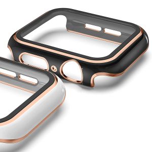 Cover For Apple watch Case 45mm 41mm 44mm 40mm 42mm 38mm Screen Protector PC Bumper Tempered Glass iWatch series 9 8 7 SE 6 5 4 9