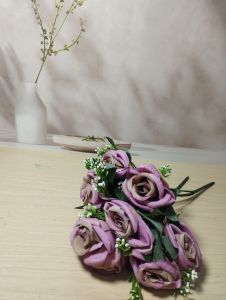 Bunga Kuncup Tropis Asia Rose Artificial Bunga Artificial/Bunga Plastik/Bunga Dekorasi/Dekorasi Pernikahan/Pernikahan