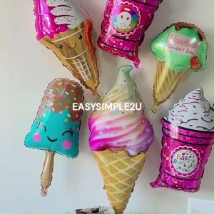 Food Dessert Cake Snack Junk Food Pizza Donut Burger Ice Cream Coconut Party Decoration Foil Balloons Taco Fries Cola Popcorn Candy Sweet Hot Dog Cupcake Popsicle Cotton Candy Macaron Sundae Watermelon Sauce Bottle Stand Balloon Birthday Event Decor Props