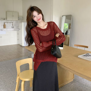 Korean Style Commute Artistic Denim Set Skirt Womens New Autumn 2025 Vest Half Skirt Two Piece Set Casual Loose Fit Long Sleeve