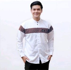 Baju Koko Muslim Pria Dewasa Motif KOBATA Kombinasi Batik Terbaru
