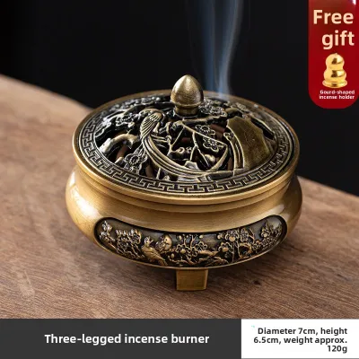 Pure Copper Incense Burner Traditional Chinese Style for Home Indoor Use Sandalwood Mosquito Coil Aromatic Therapy Lamp