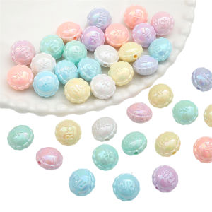 10Pcs 16x12mm Plastic Acrylic Solid Colorful Flat Round Beads Charms for Necklace Bracelet Keychain DIY Jewelry Craft Making