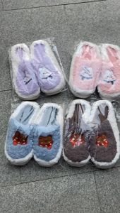 Cotton slippers for women cute for home use plush soft sole indoor home anti slip and warm couple cotton shoes