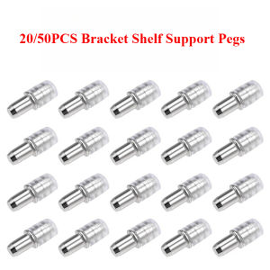 20/50pcs Shelf Bracket Pegs with Rubber Sleeves 5x16mm(0.2X0.63inch) Shelf Holder Support Pins for Cabinet Bookcase