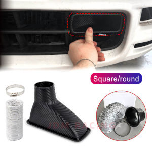 1 Set Universal Car Front Bumper Admission Air Turbo Air Intake Pipe Kit ABS Turbine Inlet Kit Pipe Air Funnel