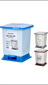 Thùng rác có nắp mini 3L 8L 12L nhựa VIỆT NHẬT - Đựng rác nhà bếp vệ sinh phòng ngủ - 8040/1/2