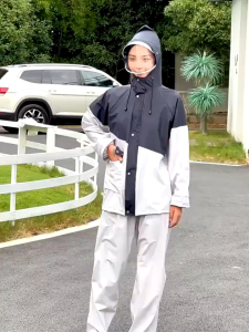 Thickening Raincoat Set for Men and Women Universal Motorcycle Riding Raincoat with Reflective Strip