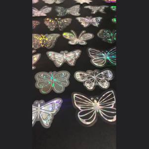 20 Pack DIY Butterfly Stickers: 20 Unique Laser Silver Transparent Waterproof Self-Adhesive Designs