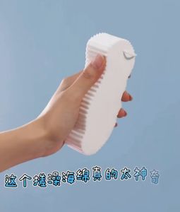 *KHS* Soft Sponge Body Scrubber Bath Exfoliating Scrub Sponge Shower Brush Body Skin Cleaner Dead Skin Remover ( Random Color )