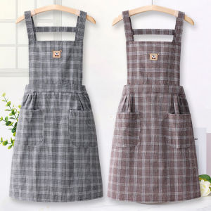 Princess Style Pure Cotton Apron for Home Kitchen Cooking Womens Apron Summer New Model Non-Disposable Household Cleaning Tool