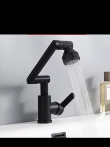 304 stainless steel 1080 ° rotating water outlet hot and cold faucet countertop installation mixed Bathroom Lavatory Tap