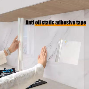 45x100cm Transparent Kitchen Oil-proof Wall Sticker Heat-resistant Self-Adhesive Film Covering Removable Protective Film