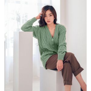 SABRINA FASHION - Cable Cardy Rajut Tebal Premium Wanita Jumbo Fit To XL 110-120 / Baju Luaran Perempuan Dewasa Outer Knit Kancing / Korean Style Muslim Hangat Oversize / Cardigan Rajut Kekinian Terbaru / Bisa Bayar Ditempat COD / Pakaian Hangat Wanita - Lazada