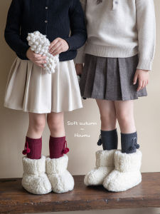 ถุงเท้าผ้าขนสัตว์หนาสำหรับเด็กผู้หญิง ถุงเท้ายาวถึงเข่า ถุงเท้าเด็ก ถุงเท้าเด็กผู้หญิง ถุงเท้าเด็กผู้หญิงฤดูใบไม้ร่วงและฤดูหนาว ถุงเท้าเด็กผู้หญิงสุดน่ารัก