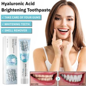 Hyaluronic Acid Dual-Effect Whitening Toothpaste Brightening Toothpaste Freshens Breath Reduces Plaque Fights Bad Breath Oral Care