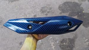 tutup knalpot/tameng knalpot karbon wtp biru BEAT NEW ESP BEAT STREET 2016-2019 BEAT POP BEAT FI 2013-2015