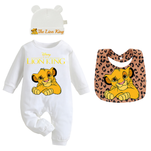 Disney | Cotton Baby Bib Washable Baby Anti Vomiting Burp Cloth for Newborns Baby Crawling Suit Double Layer Baby Feeding Bib Newborn