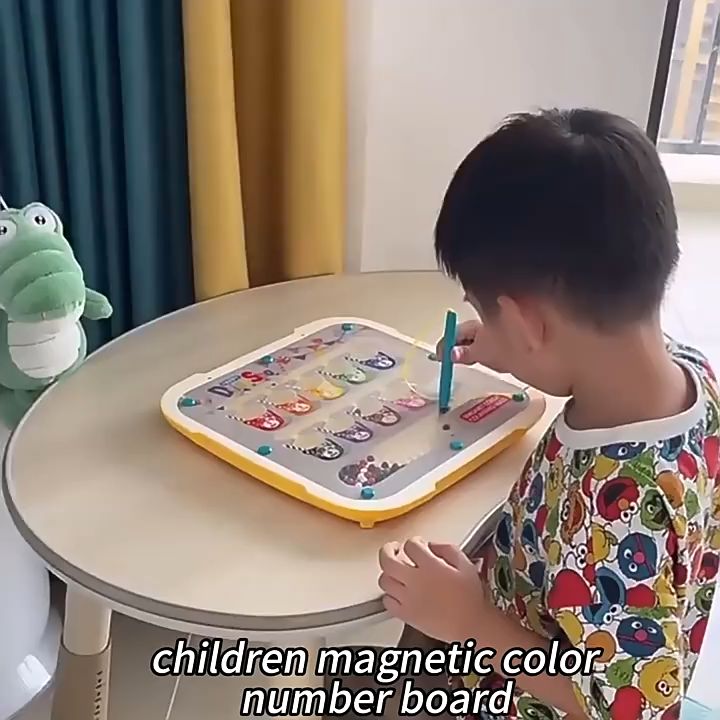 2 in 1 Montessori Toys Magnetic Color and Number Maze Toddler Sensory ...