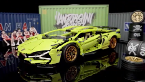 Lamborghini Building Blocks Vehicle Models 1:14 Building Blocks Racing Car dynamic version