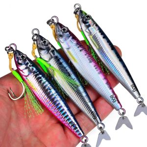 1PC 3D Printed Fast Sinking Metal Jig (40g 60g 80g) – Vertical Saltwater Lure for Shore Casting & Deep Sea Fishing