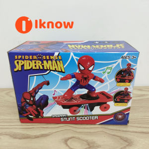I know Spider Man stunt scooter childrens electric toy