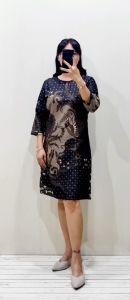 Baju Pasangan Couple Dress Kemeja Batik Jihan Hitam