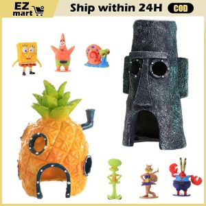 【Fast Shipping】 Fish Tank Aquarium Decoration Cartoon House for Fish Tank Pineapple House Home Ornaments Aquarium Accessories Fish ZJJ-Decor-230710