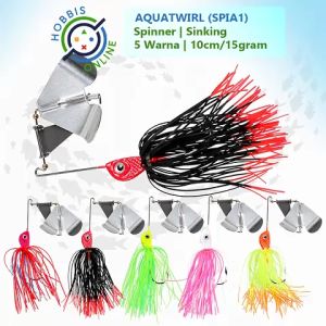 Spinner Lure Umpan Pancing 10cm 15g AquaTwirl (SPIA1) Fishing Bait Sinking Agitasi Predator