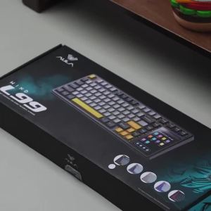 AULA | Aula L99 Wireless Creamy Mechanical Keyboard Tri‑Mode Hot‑Swappable with Smart Touch Screen RGB PBT Keycap Gasket Mount for PC