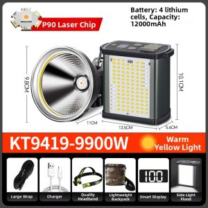 High-power Bright Long Battery Life Large Capacity Yellow Headlamp