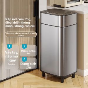 MMZECE | Automatic Stainless Steel Dustbin
