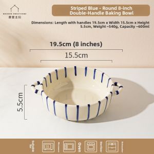 MODERN SWEETHOME | Air Fryer Multi-Purpose Glazed Ceramic Bowl